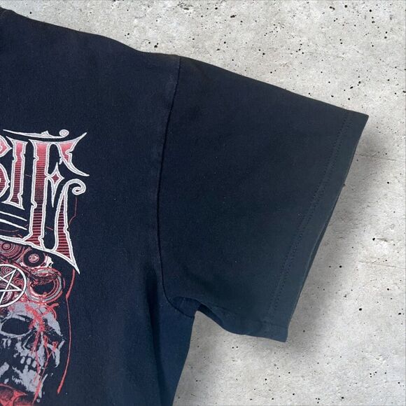 Rob Zombie Venomous Rat T-Shirt Black Red Graphic Short Sleeve Band Tee - Picture 3 of 9